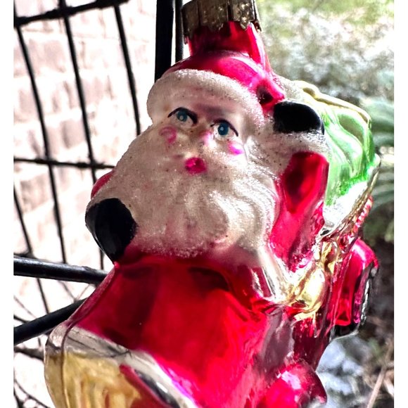 Vintage 90's Christmas Ornaments Set of 3 Santa Claus Train Fire Truck Festive - Picture 7 of 12